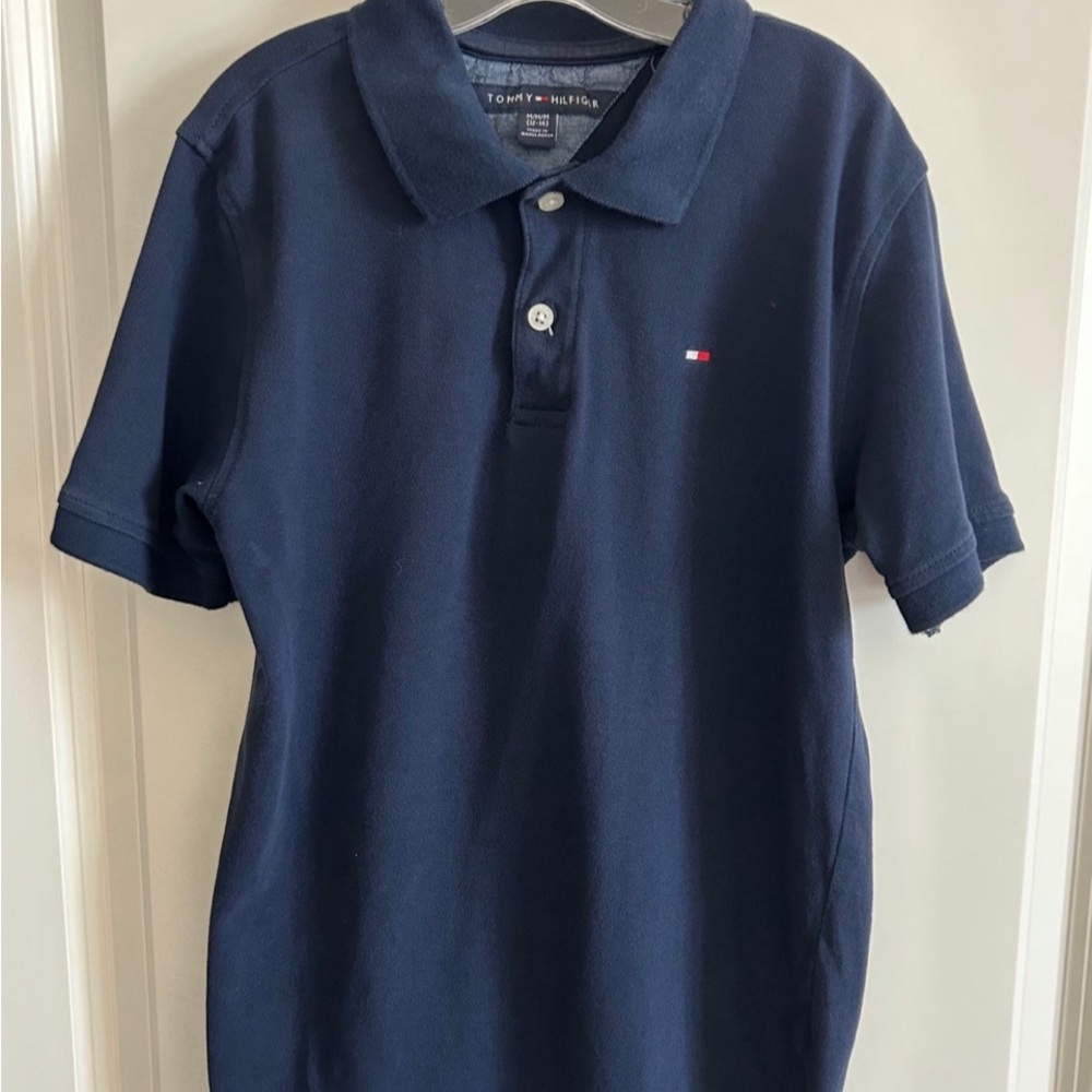 Tommy Hilfiger Boys Navy Blue Polo Short Sleeve Shirt Size‎ M 12-14 - Picture 3 of 8